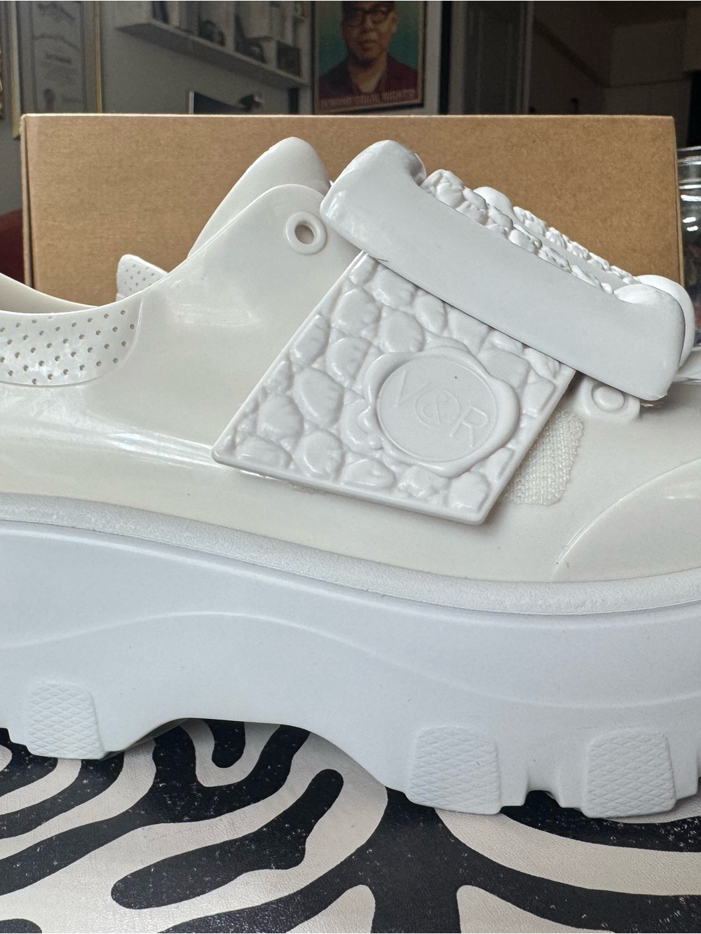 Melissa x Viktor & Rolf White Chunky Platform Shoes US 6 EU 37